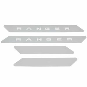 Ford Ranger Door Sills - Front + Rear - Putco - Polished T-304 Stainless Steel, Laser-Etched Logo, 4-Piece - Polished Stainless Steel - `19-`20
