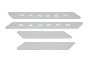 Ford Ranger Door Sills - Front + Rear - Putco - Polished T-304 Stainless Steel, Laser-Etched Logo, 4-Piece - Polished Stainless Steel - `19-`20