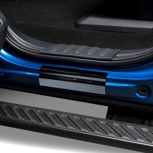 Ford F-250 Door Sills - Front + Rear - Putco - Black Platinum Stainless Steel with Laser-Etched Logos - Black - `23-`25 Ford F-250 Door Sills - Front + Rear - Putco - Black Platinum Stainless Steel with Laser-Etched Logos - Black - `23-`25
