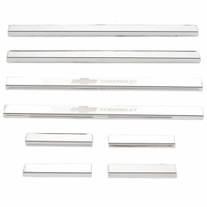Chevrolet Silverado Door Sills - Putco - Chevrolet Etching - Stainless Steel - `14-`19