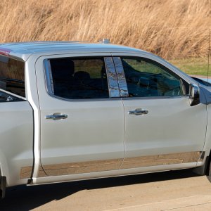Chevrolet Silverado 1500 Rocker Panels - Putco - Stainless Steel, 6in Wide, 12pcs - Stainless Steel - `07-`13