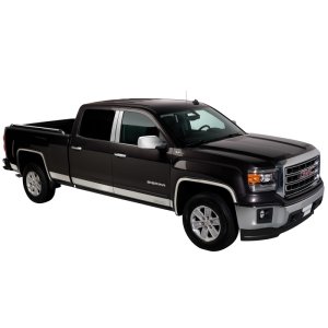 GMC Sierra Extended Cab Steel Rocker Panels - Putco - Polished Stainless Steel - `07-`13