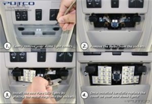 Ford F-350 Super Duty Premium LED Dome Lights - Putco - Ultra-White 13000K - `08-`10 Ford F-350 Super Duty Premium LED Dome Lights - Putco - Ultra-White 13000K - `08-`10