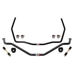 Ford Mustang Suspension Stabilizer Bar Kit - Front + Rear - QA1 - Adjustable End Links with Greaseable Graphite Polyurethane Bushings - Gloss Black - `94-`04