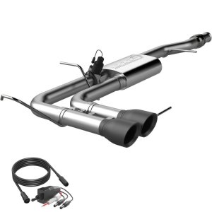 GMC Sierra Performance Exhaust - Side Exit - QTP - Screamer Cat-Back w/4.5in Tips - Black - `14-`18 GMC Sierra Performance Exhaust - Side Exit - QTP - Screamer Cat-Back w/4.5in Tips - Black - `14-`18