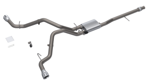 GMC Sierra 1500 Performance Exhaust - Rear - QTP - Screamer Cat-Back, Split Rear Exit - `14-`18 GMC Sierra 1500 Performance Exhaust - Rear - QTP - Screamer Cat-Back, Split Rear Exit - `14-`18