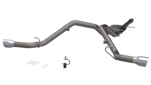 GMC Sierra 1500 Performance Exhaust - Rear - QTP - Screamer Cat-Back, Split Rear Exit - `14-`18 GMC Sierra 1500 Performance Exhaust - Rear - QTP - Screamer Cat-Back, Split Rear Exit - `14-`18