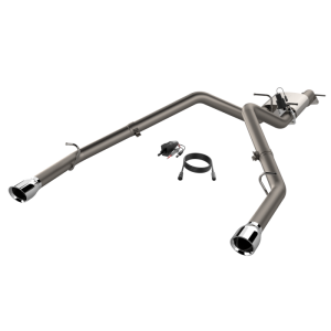 Ram 1500 Performance Exhaust - Rear - QTP - Screamer Cat Back, Split Rear Exit - `19-`24