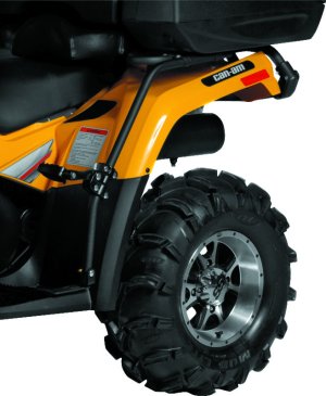 Yamaha YFM550 Grizzly 4x4 Fender Protectors - Rear - QuadBoss - Wrinkle Finish - Black - `09-`14 Yamaha YFM550 Grizzly 4x4 Fender Protectors - Rear - QuadBoss - Wrinkle Finish - Black - `09-`14
