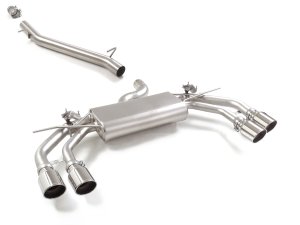 Audi S3 Sedan Quattro Performance Exhaust - 2.0FTSI - Ragazzon - Evo Line - Axle Back w/ Electronic Operated Valve - Dual Exit/ Quad Black Tip (2024+)