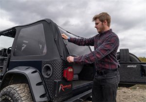 Jeep Wrangler TJ Frameless Soft Top Kit - Rampage - Frameless Trail - Black Diamond - `97-`06