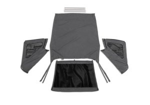 Jeep Wrangler Unlimited Frameless Soft Top - Rampage - Sailcloth - Black Diamond - `07-`18 Jeep Wrangler Unlimited Frameless Soft Top - Rampage - Sailcloth - Black Diamond - `07-`18