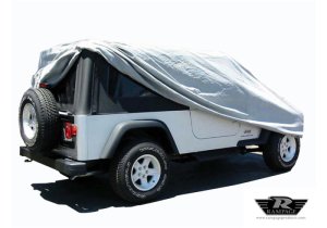 Jeep Wrangler Car Cover - Rampage - 4 Layer; Includes Lock; Cable; Storage Bag - Grey - `04-`06