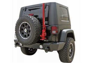 Jeep Wrangler JK Unlimited Sahara Bumper - Rear - Rampage - Recovery, Textured Finish - Black - 2018 Jeep Wrangler JK Unlimited Sahara Bumper - Rear - Rampage - Recovery, Textured Finish - Black - 2018