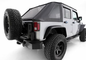Jeep Wrangler JK Unlimited Side Steps - Rampage - TrailCrawler - Black - `07-`18 Jeep Wrangler JK Unlimited Side Steps - Rampage - TrailCrawler - Black - `07-`18