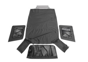 Jeep Wrangler JK Unlimited Soft Top - Rampage - OEM Replacement - Black Diamond - `07-`09 Jeep Wrangler JK Unlimited Soft Top - Rampage - OEM Replacement - Black Diamond - `07-`09