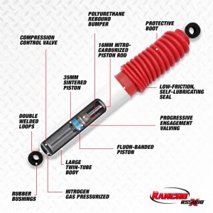 Toyota Tundra Suspension Shock Absorber - Rear - Rancho - RS5000X - `00-`06