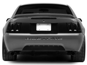 Ford Mustang LED Taillights - Rear - Raxiom - Icon - Black Housing (Smoked Lens) - `99-`04