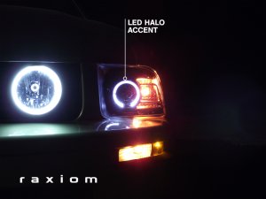 Ford Mustang LED Headlights - Raxiom - 2010 Style LED Halo - Black Housing/Clear Lens - `05-`09