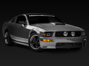 Ford Mustang LED Headlights - Raxiom - 2010 Style LED Halo - Black Housing/Clear Lens - `05-`09