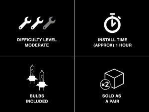 Ford Mustang LED Headlights - Raxiom - LED Halo Projector - Black Housing, Clear Lens - `05-`09