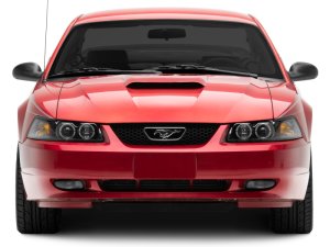 Ford Mustang LED Headlights - Raxiom - Dual LED Halo Projector - Black - `99-`04