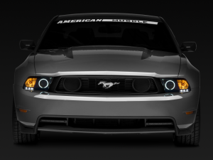 Ford Mustang LED Headlights - Raxiom - CCFL Halo Projector - Black Housing - `10-`12
