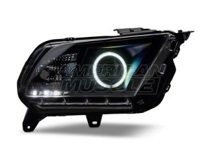 Ford Mustang LED Headlights - Raxiom - CCFL Halo Projector - Black Housing - `10-`12