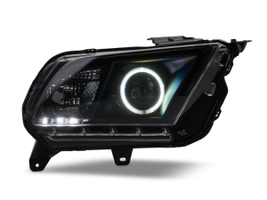 Ford Mustang LED Headlights - Raxiom - CCFL Halo Projector - Black Housing - `10-`12