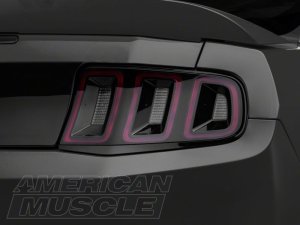 Ford Mustang Tail Light Conversion Trim - Rear - Raxiom - Gloss Black - `10-`12