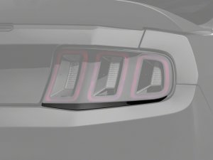 Ford Mustang Tail Light Conversion Trim - Rear - Raxiom - Gloss Black - `10-`12