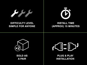 Ford Mustang Side Markers - Rear - Raxiom - Axial Series LED - Smoked - `15-`22