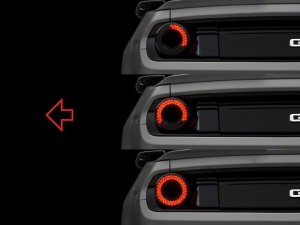 Ford Mustang LED Taillights - Rear - Raxiom - Halo - Smoked - `15-`22