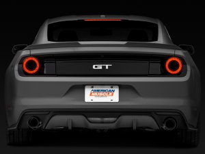 Ford Mustang LED Taillights - Rear - Raxiom - Halo - Smoked - `15-`22