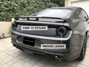 Ford Mustang LED Taillights - Rear - Raxiom - Halo - Smoked - `15-`22