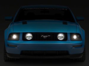 Ford Mustang Fog Lights - Front - Raxiom - LED Halo - Chrome - `05-`09
