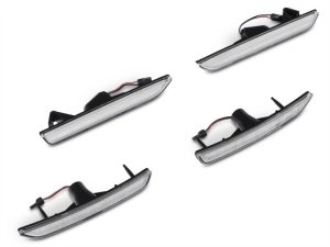 Ford Mustang LED Side and Quarter Marker Lights - Front + Rear - Raxiom - Axial Series - Clear - `10-`14 Ford Mustang LED Side and Quarter Marker Lights - Front + Rear - Raxiom - Axial Series - Clear - `10-`14