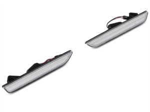 Ford Mustang LED Side and Quarter Marker Lights - Front + Rear - Raxiom - Axial Series - Clear - `10-`14 Ford Mustang LED Side and Quarter Marker Lights - Front + Rear - Raxiom - Axial Series - Clear - `10-`14