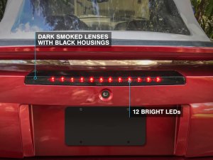 Ford Mustang Brake Light - Rear - Raxiom - Axial Series LED Third Brake Light - Smoked - `99-`04 Ford Mustang Brake Light - Rear - Raxiom - Axial Series LED Third Brake Light - Smoked - `99-`04