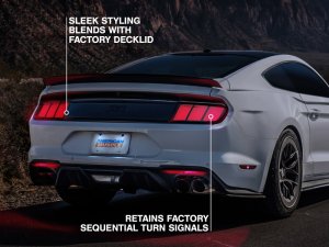 Ford Mustang LED Taillights - Rear - Raxiom - Profile - Gloss Black Housing, Smoked Lens - `15-`22