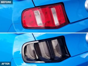 Ford Mustang LED Taillights - Rear - Raxiom - Vector V2 - Gloss Black - `10-`12