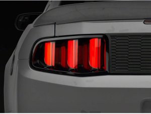 Ford Mustang LED Taillights - Rear - Raxiom - Vector V2 - Gloss Black - `10-`12