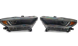Ford Mustang LED Headlight - Left - Raxiom - Blk Housing (Smoked Lens) - `15-`17