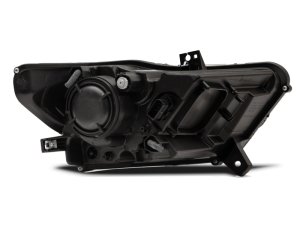 Ford Mustang LED Headlights - Raxiom - Projector LED with Tri-Bar LED Accents - Black Housing - `15-`17