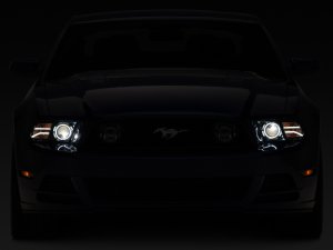 Ford Mustang LED Headlights - Front - Raxiom - LED Halo Projector - Black - `13-`14 Ford Mustang LED Headlights - Front - Raxiom - LED Halo Projector - Black - `13-`14