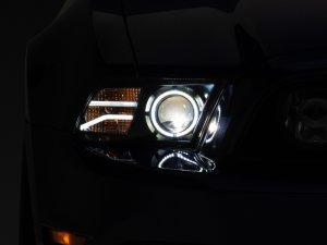 Ford Mustang LED Headlights - Front - Raxiom - LED Halo Projector - Black - `13-`14 Ford Mustang LED Headlights - Front - Raxiom - LED Halo Projector - Black - `13-`14