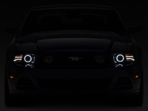 Ford Mustang LED Headlights - Front - Raxiom - LED Halo Projector - Black - `13-`14 Ford Mustang LED Headlights - Front - Raxiom - LED Halo Projector - Black - `13-`14