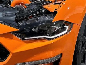 Ford Mustang LED Headlights - Raxiom - LED Projector with Sequential Turn Signal and DRL - Black Housing, Clear Lens - `18-`23 Ford Mustang LED Headlights - Raxiom - LED Projector with Sequential Turn Signal and DRL - Black Housing, Clear Lens - `18-`23