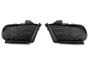 Ford Mustang Headlights - Raxiom - Axial Series OEM Style Rep with Smoked Lens - Chrome - `10-`12 Ford Mustang Headlights - Raxiom - Axial Series OEM Style Rep with Smoked Lens - Chrome - `10-`12