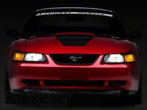 Ford Mustang LED Headlights - Raxiom - Axial Series OE Style - Chrome - `99-`01